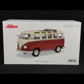Volkswagen T1b Samba Bulli 1962 Rot / Weiß 1/18 Schuco 450044800