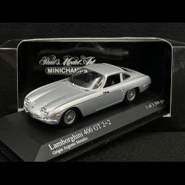 Lamborghini 400 GT 2+2 1966 Silver grey metallic Grigio Argento 1/43 Minichamps 430103300