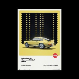 Poster Porsche 911 Carrera RS 2.7 1973 Speedgelb - 50th Anniversary