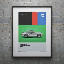 Poster Porsche 911 Carrera RS 2.7 Targa Florio 1973 - 50th Anniversary