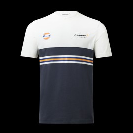 T-Shirt Gulf McLaren F1 Team Norris Piastri Weiß / Schwarz / Orange TM3407 - Herren
