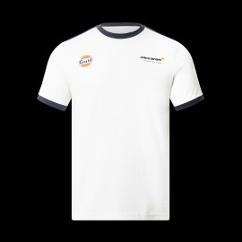 T-Shirt Gulf McLaren F1 Team Norris Piastri White TM3408 - men
