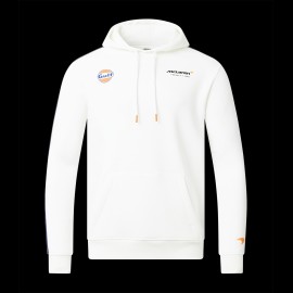 Sweatshirt Gulf McLaren F1 Team Norris Piastri Hoodie Weiß TM3413 - herren