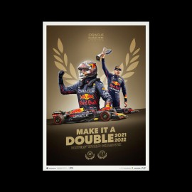 Max Verstappen Red Bull Racing F1 Weltmeister 2021-2022 Poster