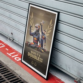 Max Verstappen Red Bull Racing F1 Weltmeister 2021-2022 Poster