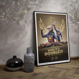 Max Verstappen Red Bull Racing F1 Weltmeister 2021-2022 Poster