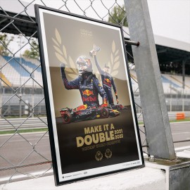 Max Verstappen Red Bull Racing F1 World Champion 2021-2022 Poster