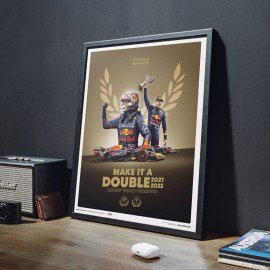 Max Verstappen Red Bull Racing F1 World Champion 2021-2022 Poster