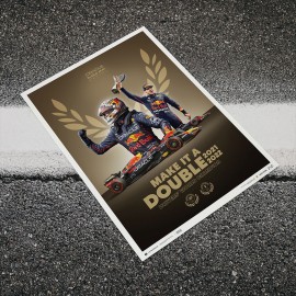 Max Verstappen Red Bull Racing F1 Weltmeister 2021-2022 Poster