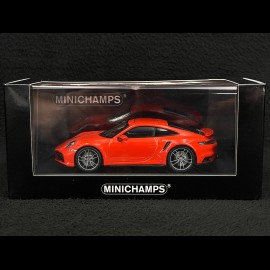 Porsche 911 Turbo S Coupe Type 992 2020 Lava Orange 1/43 Minichamps 410069476