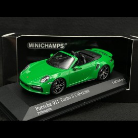 Porsche 911 Turbo S Cabriolet Type 992 2020 Python Green 1/43 Minichamps 410069482