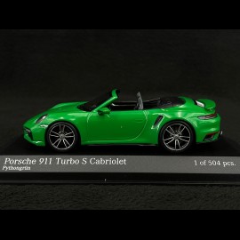 Porsche 911 Turbo S Cabriolet Type 992 2020 Python Green 1/43 Minichamps 410069482