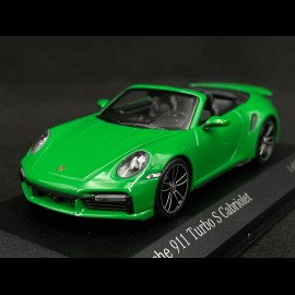 Porsche 911 Turbo S Cabriolet Type 992 2020 Python Green 1/43 Minichamps 410069482