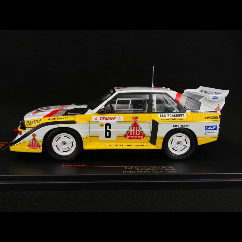 Audi Sport Quattro S1 n° 6 3. Rallye Monte Carlo 1986 1/24 Ixo