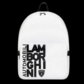 Lamborghini backpack with destructured maxi logo White / black LCSWBBL1-200