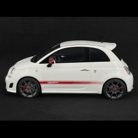 Fiat 500 Abarth 595 2010 Garaweiß / Rot 1/18 Top Speed TS0397