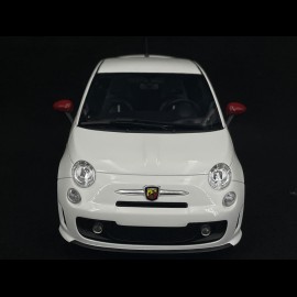 Fiat 500 Abarth 595 2010 Garaweiß / Rot 1/18 Top Speed TS0397