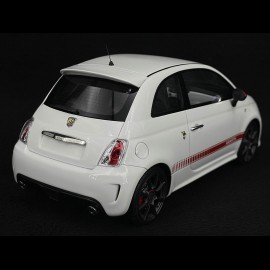 Fiat 500 Abarth 595 2010 Garaweiß / Rot 1/18 Top Speed TS0397