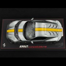 Ferrari 812 Competizione 2021 Coburn Grey / Yellow 1/18 BBR Models P18207A