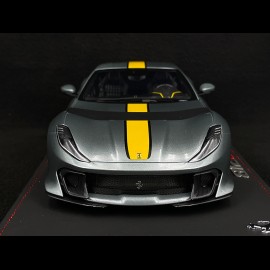 Ferrari 812 Competizione 2021 Coburn Grey / Yellow 1/18 BBR Models P18207A