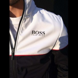 Duo Porsche Jacke Motorsport Hugo Boss Softshell + Porsche Motorsport Kappe Perforierte Schwarz - Herren