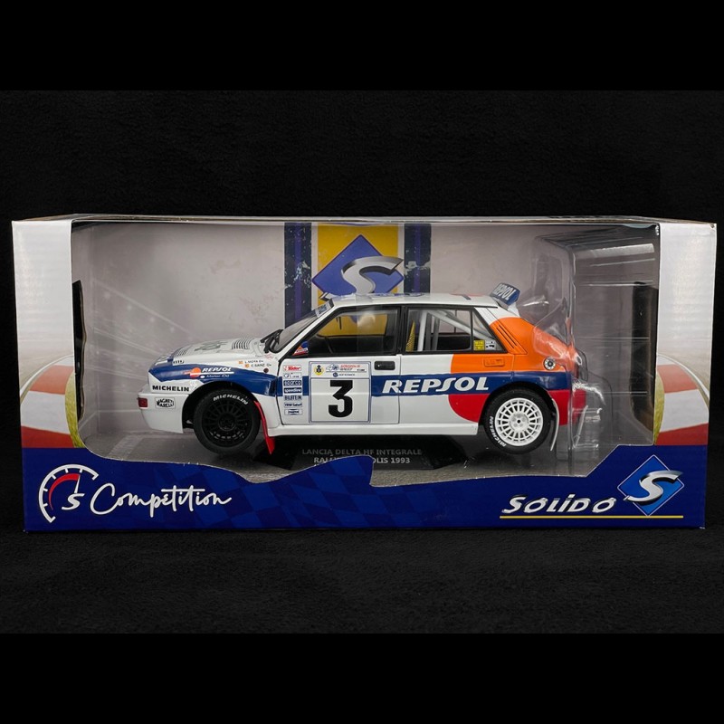 Modèle Voiture Solido 1:18 - Lancia Delta HF Integrale Rouge - Die-cast - Collection