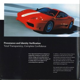 Ferrari Brochure Approved - Used car programme 2008 in English FAID1-JAN08