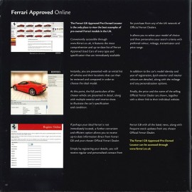 Ferrari Brochure Approved - Used car programme 2008 in English FAID1-JAN08