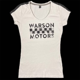 T-shirt Warson Motors Race Chechered White 22-800 - women