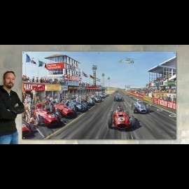 Banner "Grand Prix de Reims 1958" original design by Benjamin Freudenthal