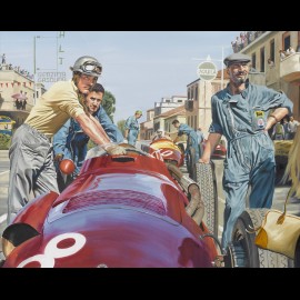 Banner "La Dolce Vita, GP Pescara 1957" Originalzeichnung von Benjamin Freudenthal