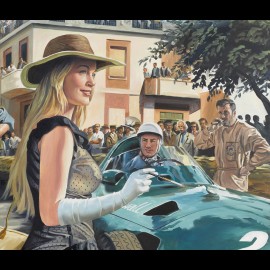 Banner "La Dolce Vita, GP Pescara 1957" Originalzeichnung von Benjamin Freudenthal