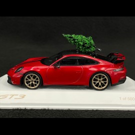 Porsche 911 GT3 Type 992 2022 with Christmas Tree Carmine Red 1/43 Spark WAXL2000010