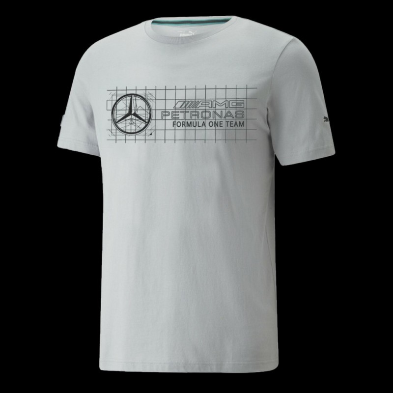 Tee Shirt Formule 1 Mercedes AMG Petronas T-Shirt Homme F1 Avec Grand Logo Mercedes F1 T Shirts