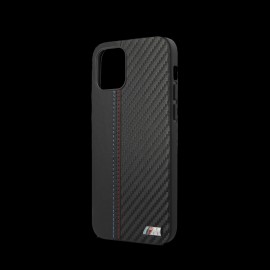 BMW Hülle iPhone 12 Pro (6.1") Leder Schwarz BMHCP12MMCARBK