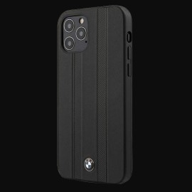 BMW Hardcase iPhone 12 Pro (6.1") Leather Black BMHCP12MTTBK