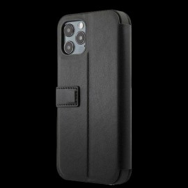 BMW case iPhone 12 Pro Max (6.7") Leather Black BMFLBKP12MMCARBK