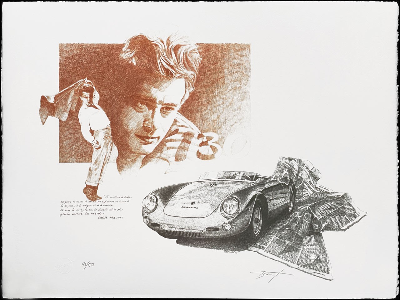 james dean porsche 550 spyder poster