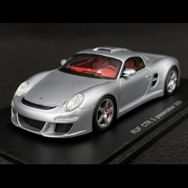 Porsche 997 RUF CTR3 Präsentation 2007 silbergrau 1/43 Spark S0714