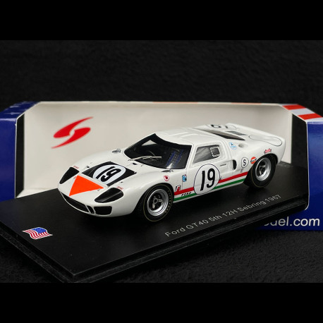 Miniature Spark 1/43 – Ford GT40 Mk IV N°1 Vainqueur 12h Sebring 1967, Résine, Neuve