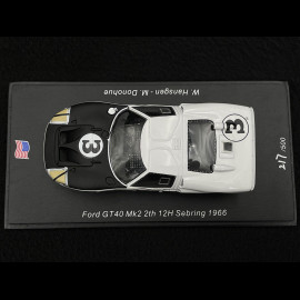 Ford GT40 Mk II n° 3 2nd 12h Sebring 1966 1/43 Spark US255