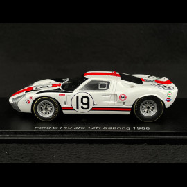 Ford GT40 n° 19 3rd 12h Sebring 1966 1/43 Spark US251