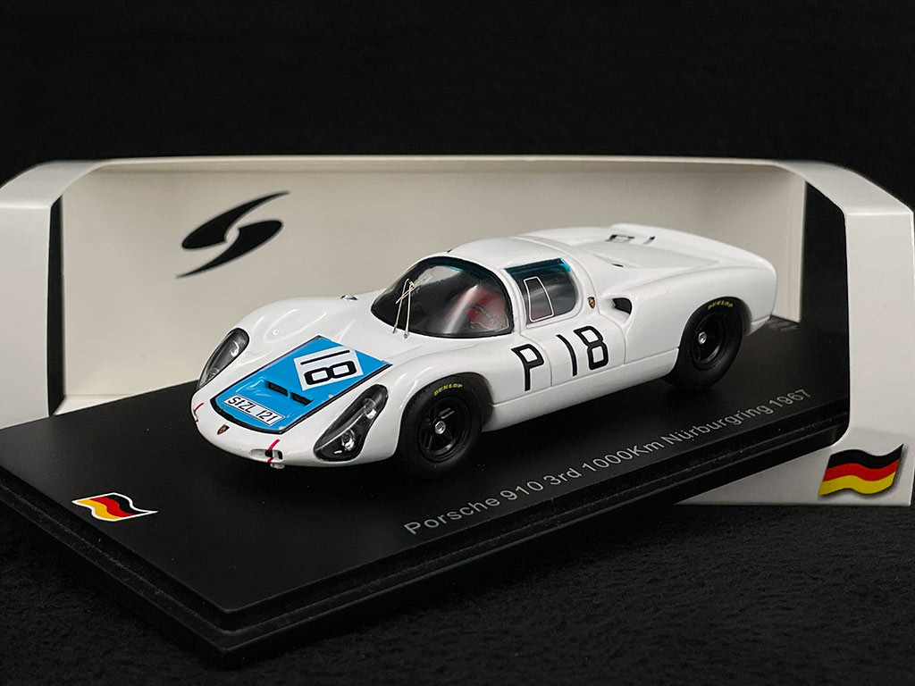 Porsche 910 n° 18 3. 1000km Nürburgring 1967 1/43 Spark SG820 