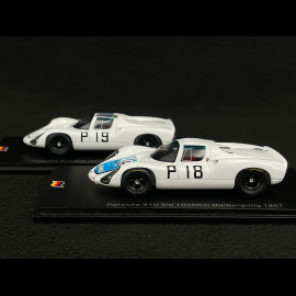 Duo Porsche 910 n° 19 & n° 18 2. & 3. 1000km Nürburgring 1967 1/43 Spark