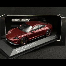 Porsche Taycan Turbo S 2019 Cherry Red Metallic 1/43 Minichamps 410068474