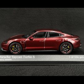 Porsche Taycan Turbo S 2019 Cherry Red Metallic 1/43 Minichamps 410068474