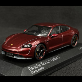 Porsche Taycan Turbo S 2019 Cherry Red Metallic 1/43 Minichamps 410068474