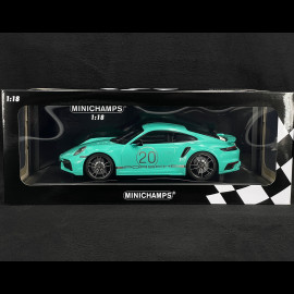 Porsche 911 Turbo S Type 992 2021 20th Anniversary China Mint Green Metallic 1/18 Minichamps 155069175