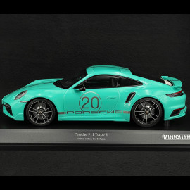 Porsche 911 Turbo S Type 992 2021 20th Anniversary China Mint Green Metallic 1/18 Minichamps 155069175