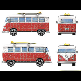 3D Puzzle Volkswagen Bulli Transporter T1 Rot / Weiß 162 Teile 1/18 Ravensburger 125166
